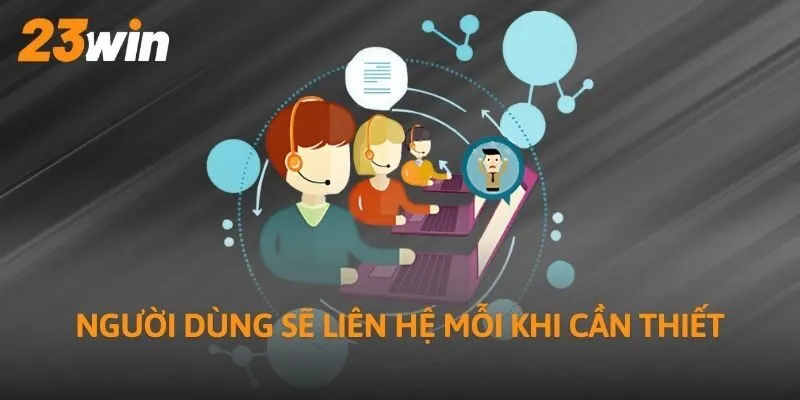 Người dùng sẽ liên hệ mỗi khi cần thiết